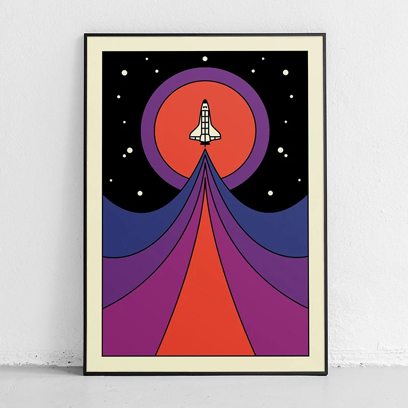 Retro Abstract Space Shuttle S - đánh giá và giá Star Map Poster