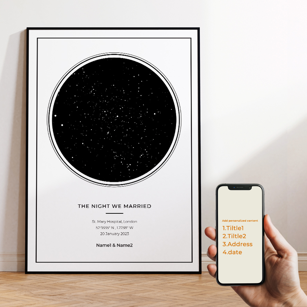 Modern Custom Personalized Nig - đánh giá và giá Star Map Poster
