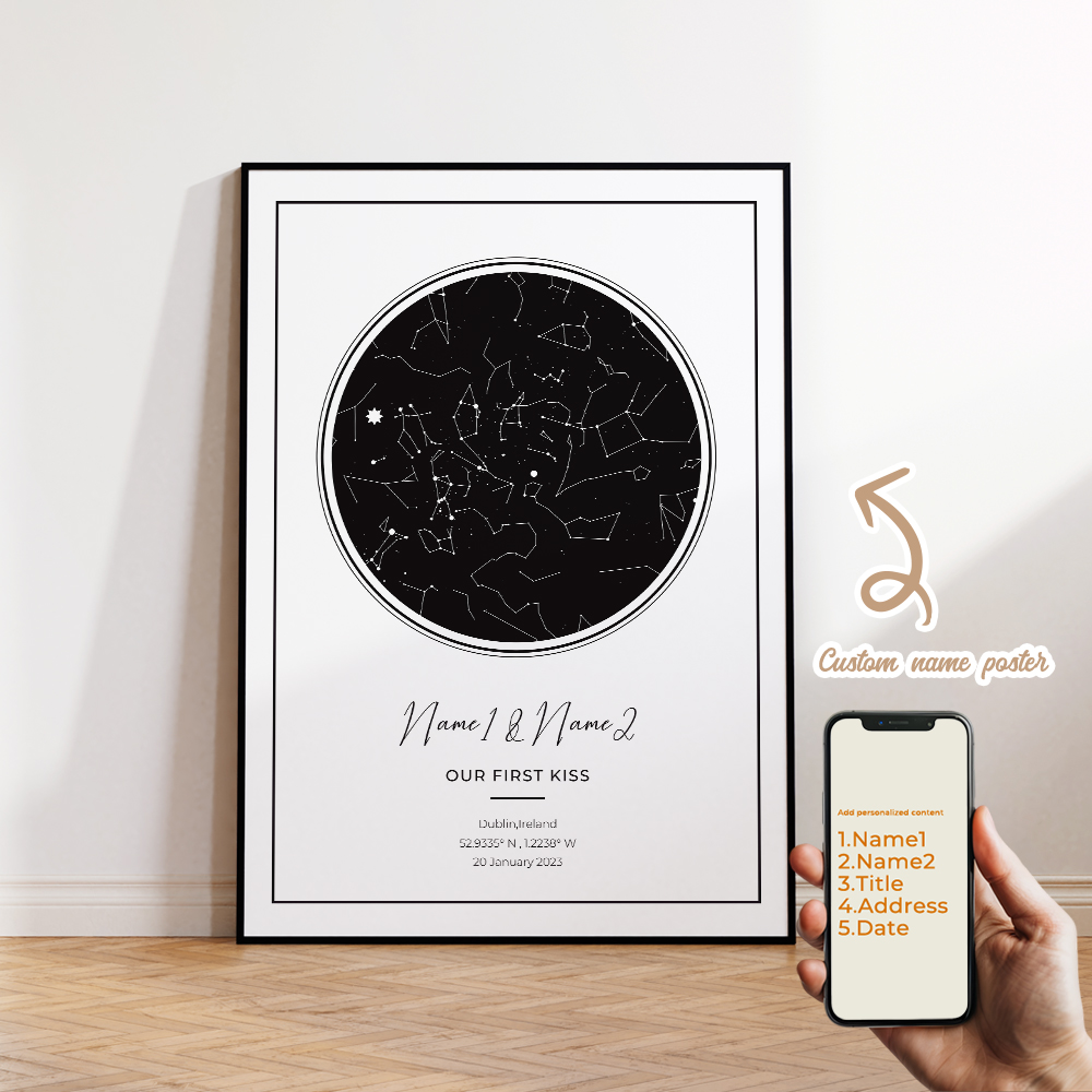 Modern Custom Personalized Nig - đánh giá và giá Star Map Poster
